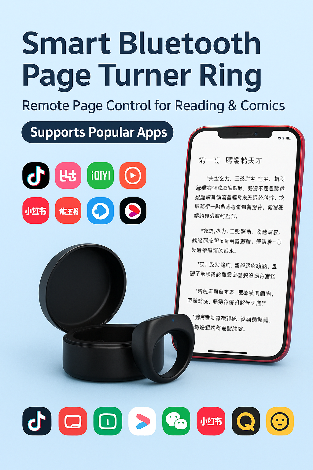 Bluetooth TikTok reel controller ring
